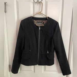 Express warm wool-like jacket black